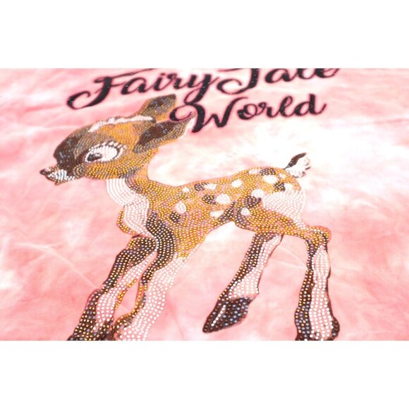 Plus Size Glitter Bling Tee Shirt XXL Fairy Tale World Theme Pit to Pit: 23.5" - Picture 4 of 7